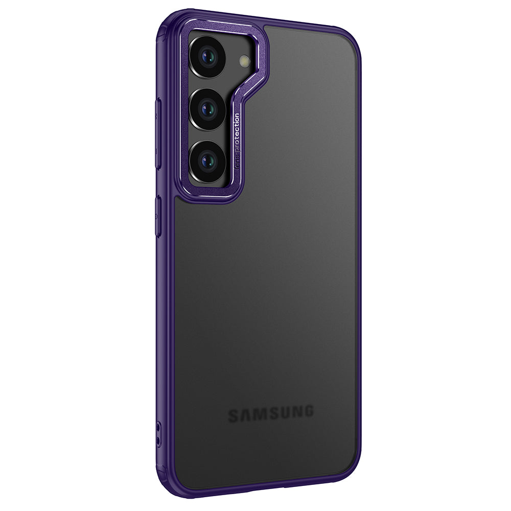 For Samsung Galaxy S23 Clear Phone Cover PC TPU Metal Lens Frame Protective Case For Samsung Galaxy S23 Clear Phone Cover PC TPU Metal Lens Frame Protective Case
